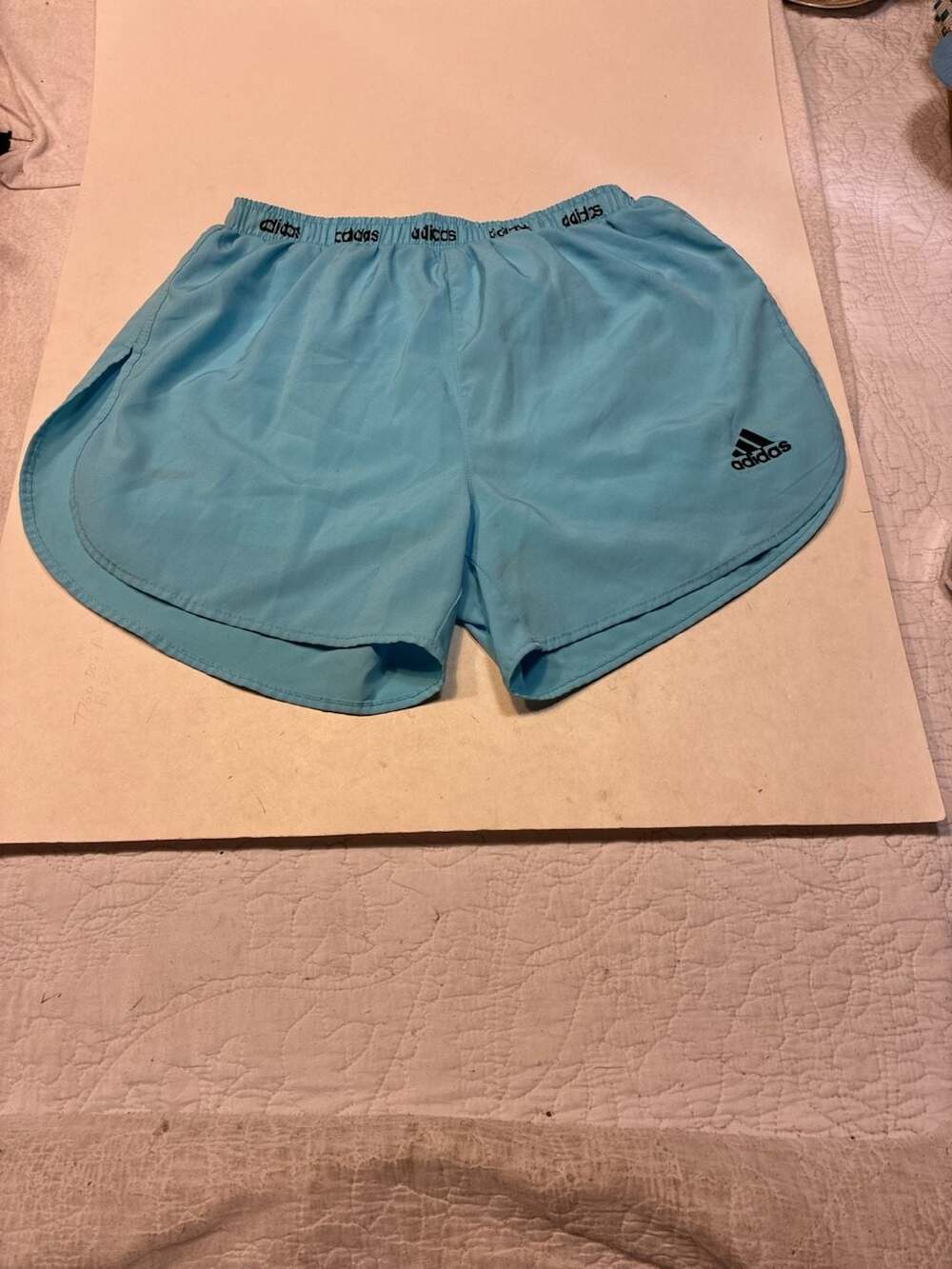adidas Racer Pacer Woven Athletic Shorts Light Blue XL